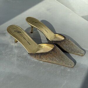 Giuseppe Zanotti Embellished Beaded Kitten Heels